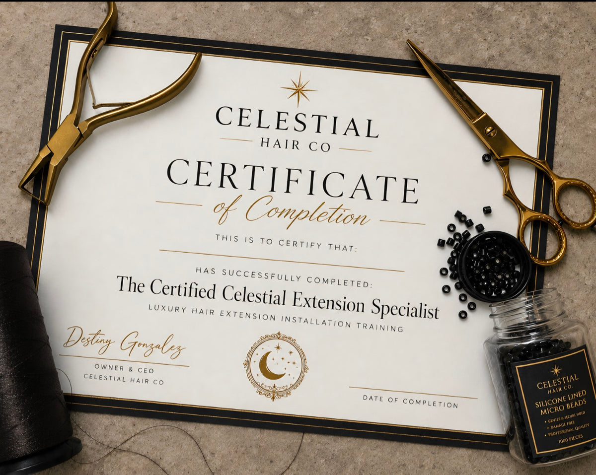 Celestial Hair Co. completion certificate